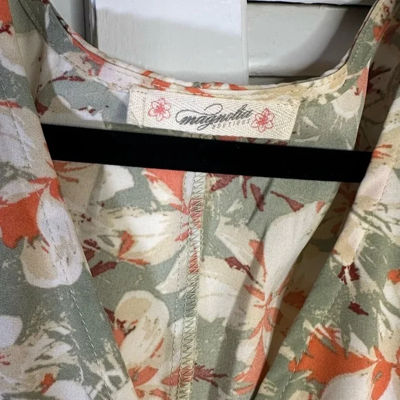 Magnolia Green Floral High Low Dress - Picture 2 of 6